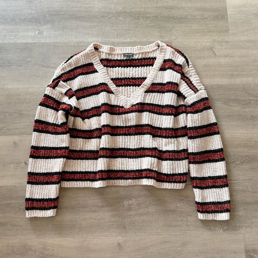 Wild Fable Striped V-Neck Sweater